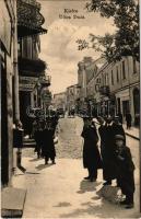 1916 Kielce, Ulica Duza / street view, shops, Jewish residents. Judaica + "Zensuriert k.u.k. Kr...