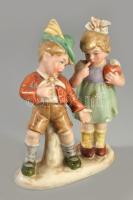 Wagner &amp; Apel Bertram szerelmesek. Jelzett, kézzel festett, hibátlan, m: 13 cm