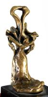 Salvador Dalí (1904-1989): A kulcs. Bronz, márvány talapzaton, jelzés nélkül, m: 17 cm /// Salvador ...