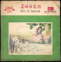Kínai bakelit kislemez: Meili De Huayuan (S-0041). Vinyl, 7", 45 RPM. Zhongguo Changpian, Kína. VG, a tok kissé viseltes