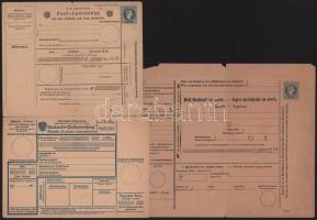 3 db osztrák postautalvány, gyenge minőségben