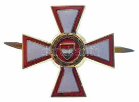 1946. "A Magyar Köztársasági Érdemrend középkeresztje" zománcozott, aranyozott kitüntetés miniatűrje (18x18mm) T:AU Hungary 1946. "Order of Merit of the Hungarian Republic, Commander's Cross" enamelled and gilt miniature decoration (18x18mm) C:AU NMK 490.