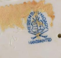 Herendi fiú kakassal, jelzett, minimális karccal, m: 13 cm