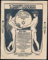 1922 "A Timisoarai [Temesvári] Zsidó Lyceum szombati iskolájának Kiss József Emlékünnepélye Már...