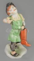 Herendi Tertia cipészfiú, jelzett, hibátlan, m: 12 cm