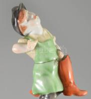 Herendi Tertia cipészfiú, jelzett, hibátlan, m: 12 cm