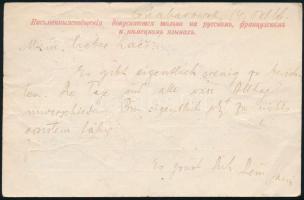 1916 Hadifogoly levelezőlap "HABAROVSZK" - Nagyszeben