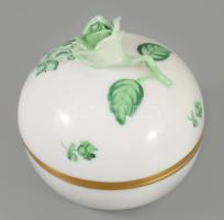 Herendi bonbonier, rózsa fogóval, jelzett, 2. oszt., hibátlan, m: 8 cm