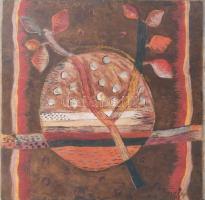 Bene Géza (1900-1960): Kompozíció rügyező ággal, 1945. Vegyes technika, papír, jelezve balra fent: B...