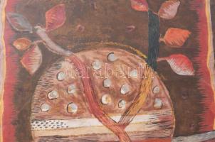 Bene Géza (1900-1960): Kompozíció rügyező ággal, 1945. Vegyes technika, papír, jelezve balra fent: B...