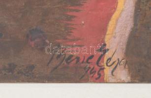 Bene Géza (1900-1960): Kompozíció rügyező ággal, 1945. Vegyes technika, papír, jelezve balra fent: B...