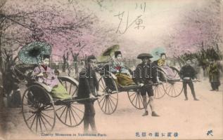 Yokohama park with carriages