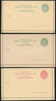 7 db használatlan, zárt díjjegyes levelezőlap, köztük kétnyelvűek is