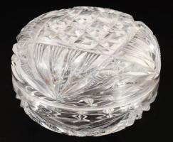 Ólomkristály bonbonier, jelzés nélkül, hibátlan, d: 12,5 cm