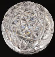 Ólomkristály bonbonier, jelzés nélkül, hibátlan, d: 12,5 cm