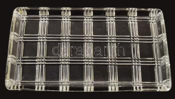 Kristály kínáló, hibátlan, 23x14 cm