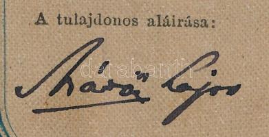 1886 MÁV fényképes bérleti jegy a budapest-ruttkai vonalra, Máday Lajos országgyűlési képviselő rész...