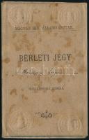 1886 MÁV fényképes bérleti jegy a budapest-ruttkai vonalra, Máday Lajos országgyűlési képviselő rész...