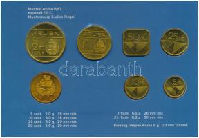 Aruba 1987. 5c - 2 1/2Fl (6xklf) forgalmi sor + "Aruba" zseton szettben, karton dísztokban...