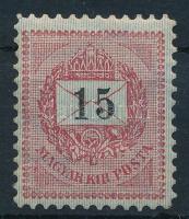 1889 15kr 11 1/2 fogazással