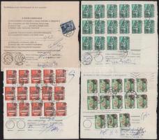 4 db sokbélyeges szállítójegyzék