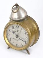 Szabó Antal fegyver és sportárú nagykereskedő Nagykanizsa számlapos vekkeróra, m: 17 cm