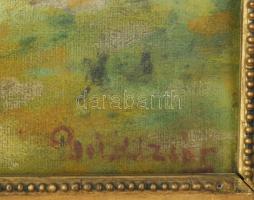 Boldizsár István (1897-1984): Táj legelésző birkákkal. Olaj, vászon, jelezve jobbra lent. Restaurált...