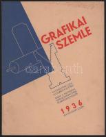 1936 Grafikai Szemle nyomdaipari szakkulturális folyóirat XXVI. évf. 4. szám, 1936. május. Kiadja a Magyarországi Könyvnyomdai Munkások Egyesülete. Bp., Világosság-ny., 85-108 p. Kiadói tűzött papírkötés, kissé foltos borítóval, néhány kissé foltos lappal, egy lapon kis sarokhiánnyal.