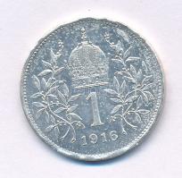 Ausztria 1916. 1K Ag "Ferenc József" T:XF több ph. Austria 1916. 1 Corona Ag "Franz Joseph" C:XF multiple edge errors Krause KM#2820