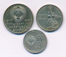 Szovjetunió 1967. 10k Cu-Ni-Zn + 15k Cu-Ni-Zn + 20k Cu-Ni-Zn T:AU,XF Soviet Union 1967. 10 Kopeks Cu-Ni-Zn + 15 Kopeks Cu-Ni-Zn + 20 Kopeks Cu-Ni-Zn C:AU,XF