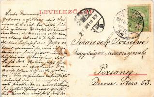 1907 Hajdúszoboszló, Piac tér, Hajdúmegyei takarékpénztár, György Géza és Ezry Adolf üzlete. + &quot...