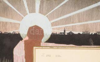 1915 "Ezüst Katonai Érdemérem a katonai érdemkereszt szalagján" kitűnetést adományozó okir...