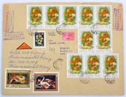 36 db nagyalakú, utánvételes értéklevél, változatos bérmentesítésekkel