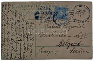 1912 New York, Lower Broadway, Trinity Church, American Surety Building &amp; Broadway, tram. ho...