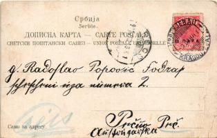 1901 Souvenir de Serbie / Sándor szerb király és Draga szerb királyné, címer / Alexander I of Serbia...