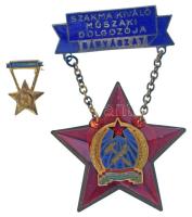 1950 k. "Szakma kiváló műszaki dolgozója - Bányászat" Rákosi-címeres, zománcozott kitüntet...