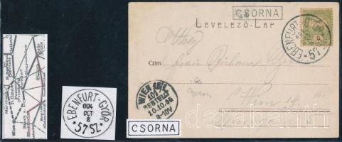 1904 EBENFURT-GYŐR / 57 SZ + CSORNA