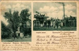 1901 Nagykikinda, Kikinda; Vodica-liget, Cséplés gőzgéppel / Wodicza-Hain, Drusch / spring source, s...