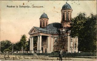 1908 Suhopolje, Szentendre, Terezovac; Római katolikus templom / Catholic church + "PAKRACZ - B...