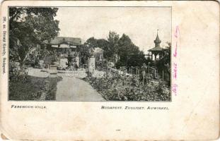 1899 Budapest XII. Zugliget, Ferencsik villa, nyaraló. Divald Károly 181. sz. (EM)