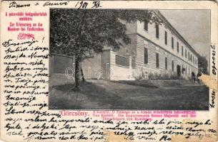 1901 Görcsöny, Benyovszky kastély. Pécsvidéki Hadgyakorlatok emlékére. Ő Felsége és a román trónörök...