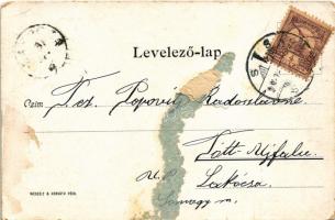 1901 Görcsöny, Benyovszky kastély. Pécsvidéki Hadgyakorlatok emlékére. Ő Felsége és a román trónörök...