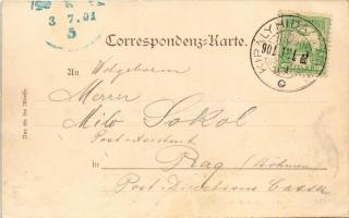 1901 Lajtabruck, Bruck an der Leitha; utca, vendéglő. H. Effenberger kiadása / street view, inn (EK)