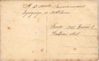 1915 Tivat, Teodo (Montenegro); Kotori-öböl, a 13. számú torpedónaszád (ex Python) legénysége és tis...