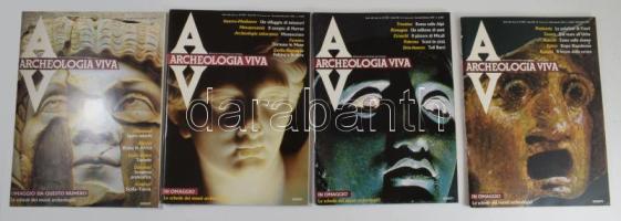 1988-1989 Archeologia Viva olasz régészeti magazin 4 szám, papírkötésben, jó állapotban.