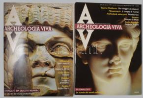 1988-1989 Archeologia Viva olasz régészeti magazin 4 szám, papírkötésben, jó állapotban