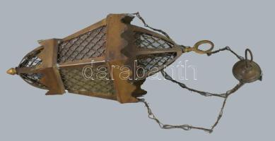 Keleti bronz mennyezeti mécsestartó, m: 40 cm