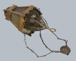 Keleti bronz mennyezeti mécsestartó, m: 40 cm