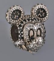 Ezüst (Ag) Mickey egér fej charm, jelzett, bruttó: 2,84 g