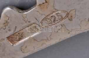 Ezüst (Ag) Barbie nyaklánc medállal, jelzett, h: 36 cm, bruttó: 5,5 g